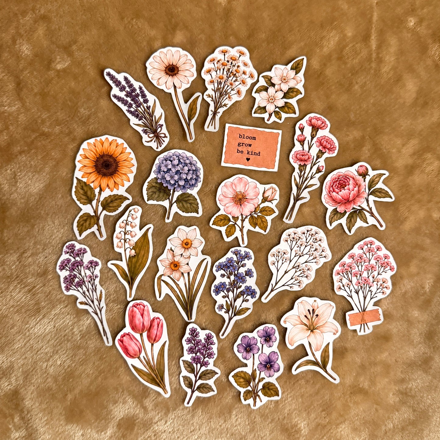 Vintage Flowers Stickers
