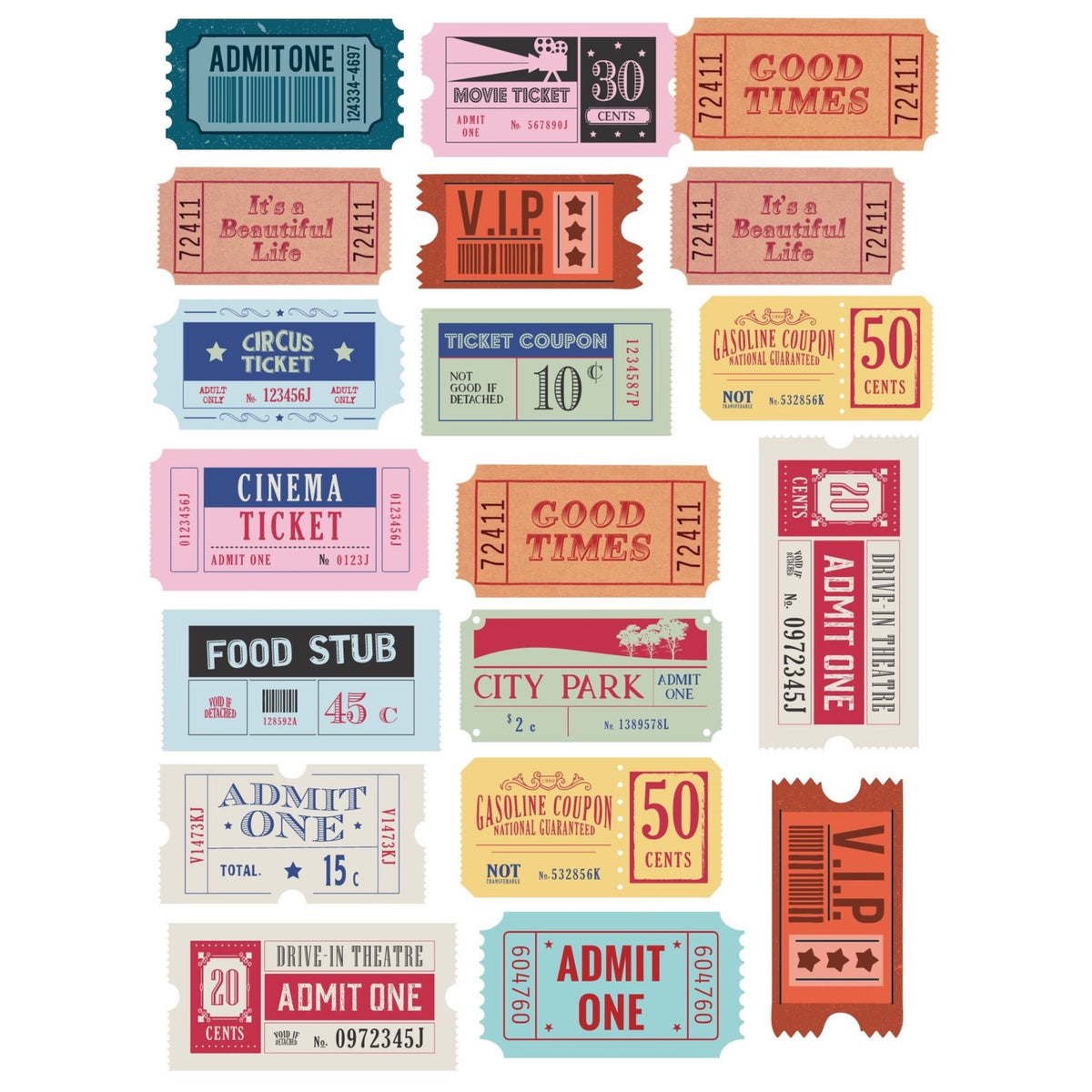 Tickets to Everywhere Stickers
