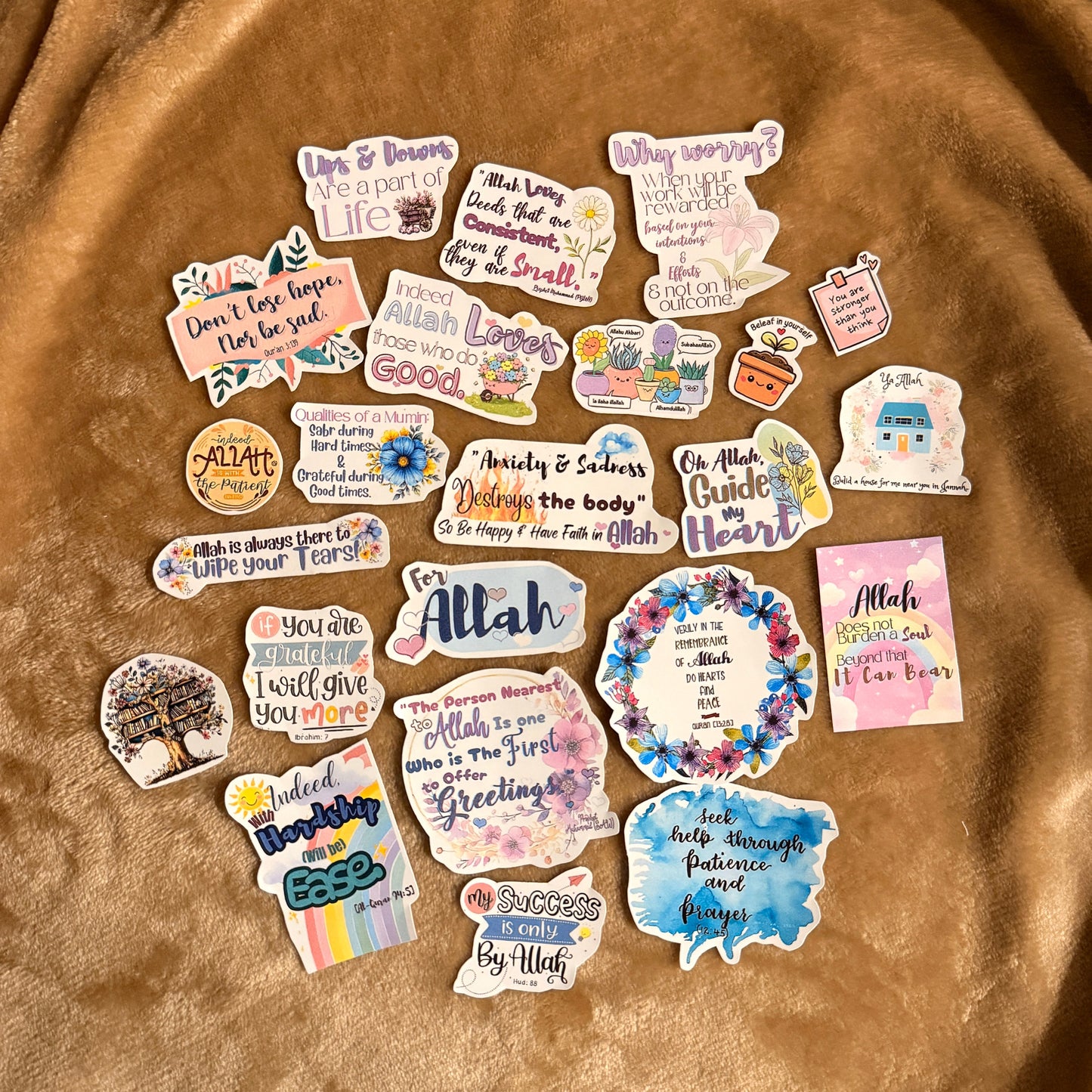 Positive Islamic Reminders Sticker Set
