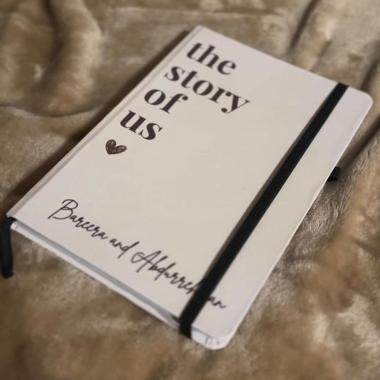 The Story of Us Hardcover Notebook - Customise your name
