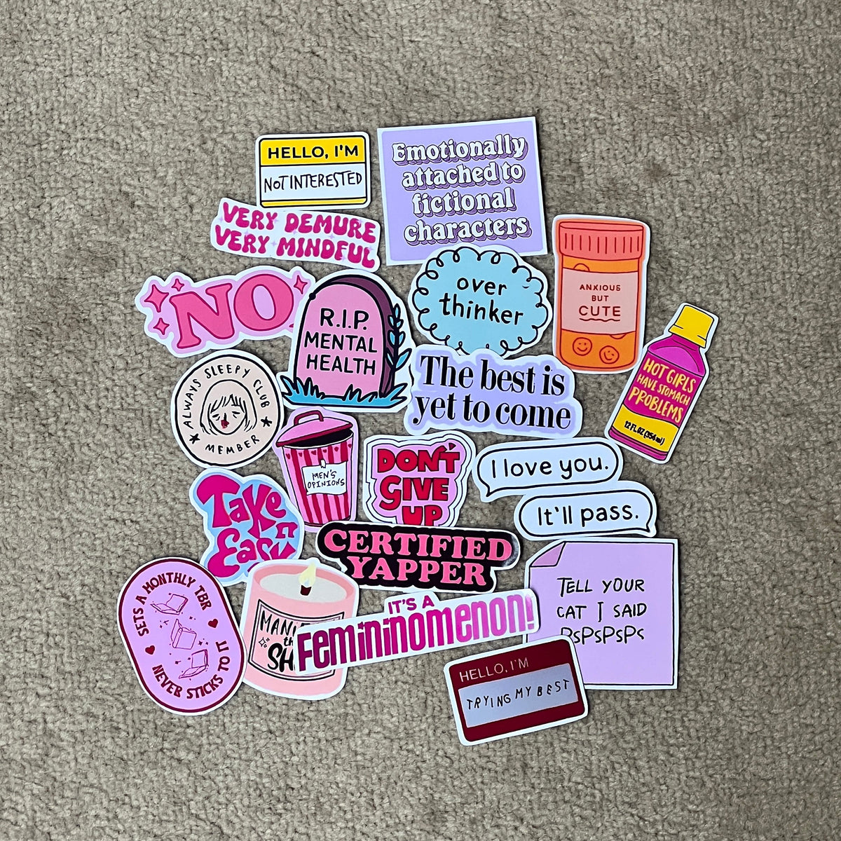 Too Glam to Give a Damn Sticker Set