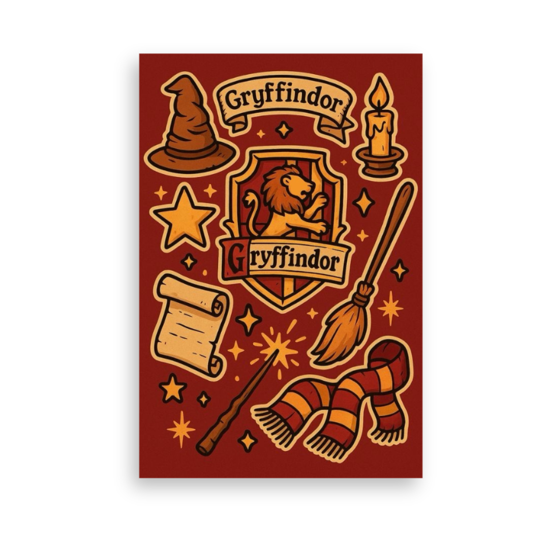Harry Potter Hogwarts House - Set of 4 Sheets