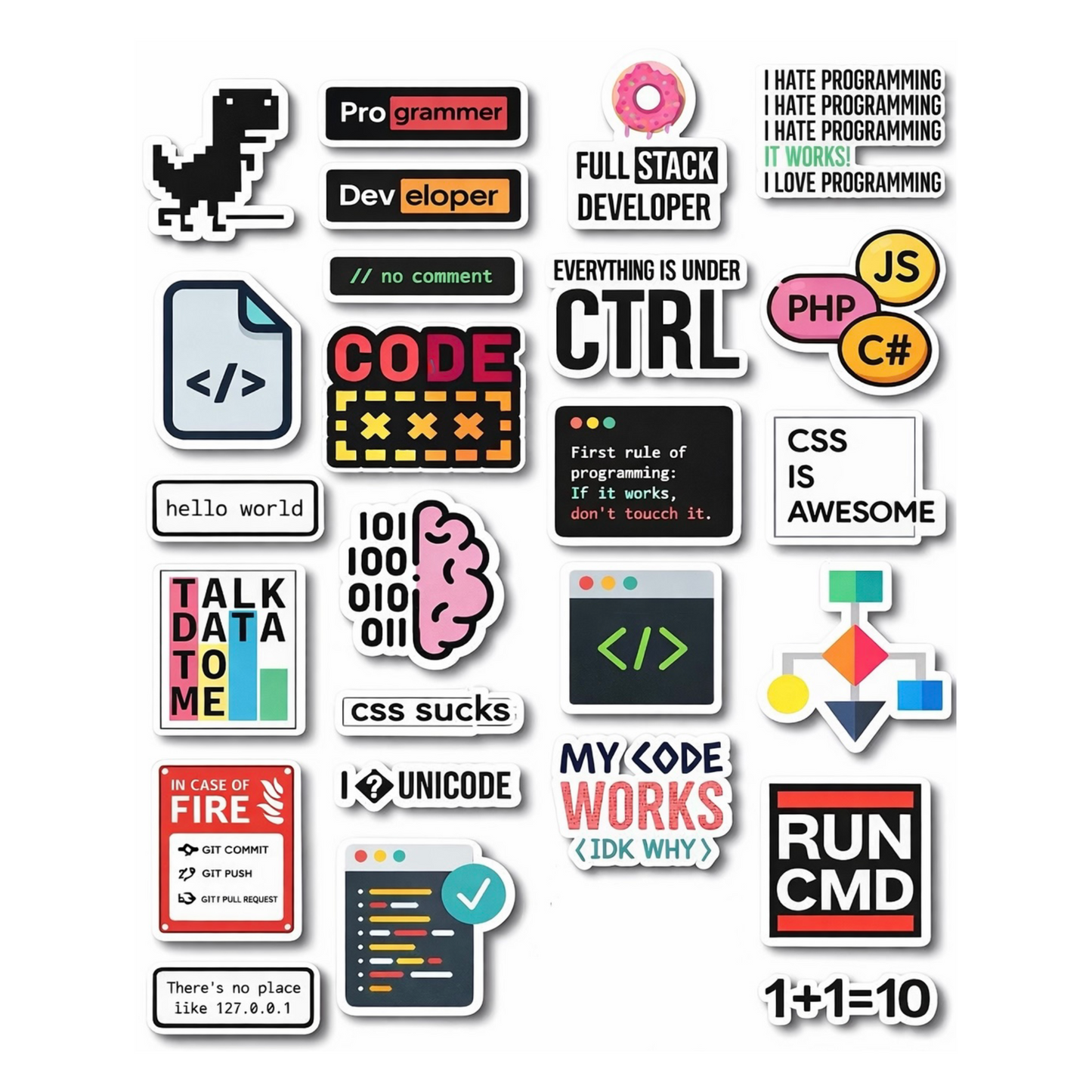 Coders Sticker Set