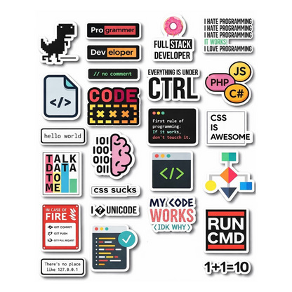 Coders Sticker Set