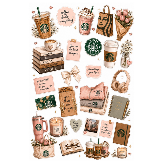 Coffee, Books, & Dreams Sheet