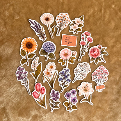 Vintage Flowers Stickers