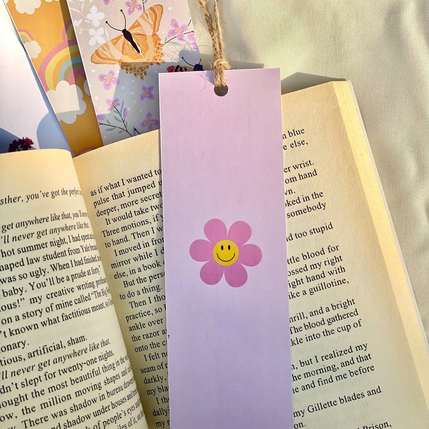 Pink Flower Bookmark