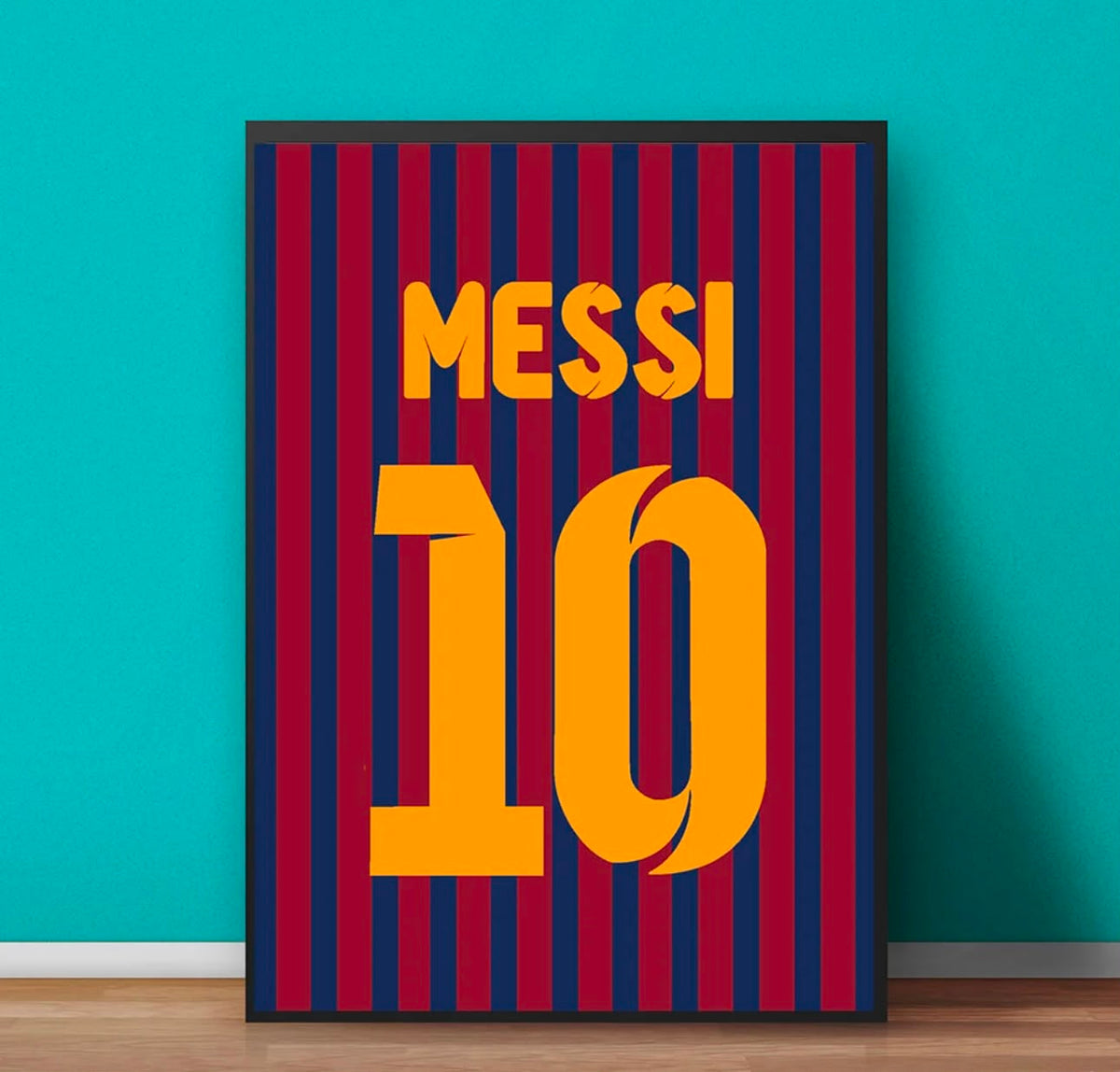 Lionel Messi No. 10 Canvas Wall Art