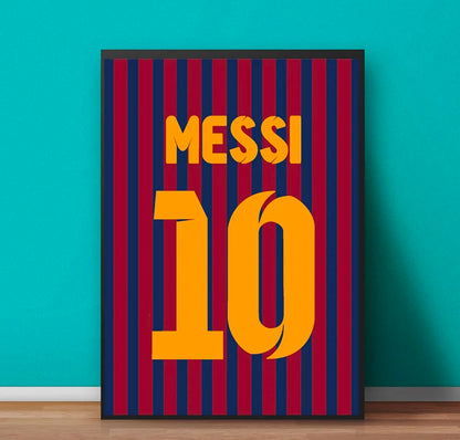 Lionel Messi No. 10 Canvas Wall Art