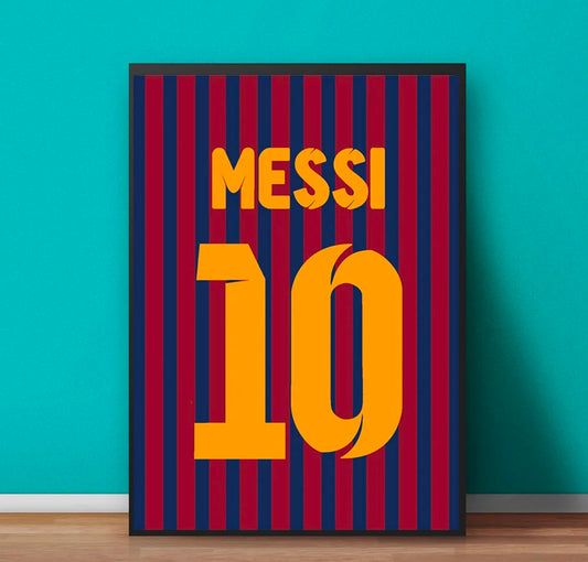 Lionel Messi No. 10 Canvas Wall Art