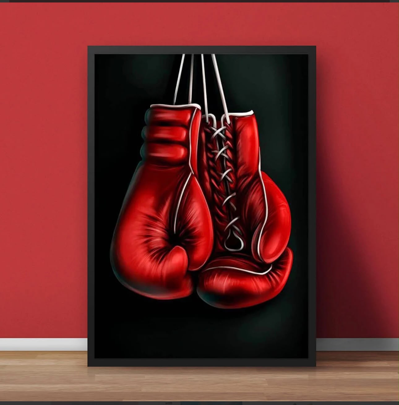 Red Boxing Gloves Canvas Wall Art