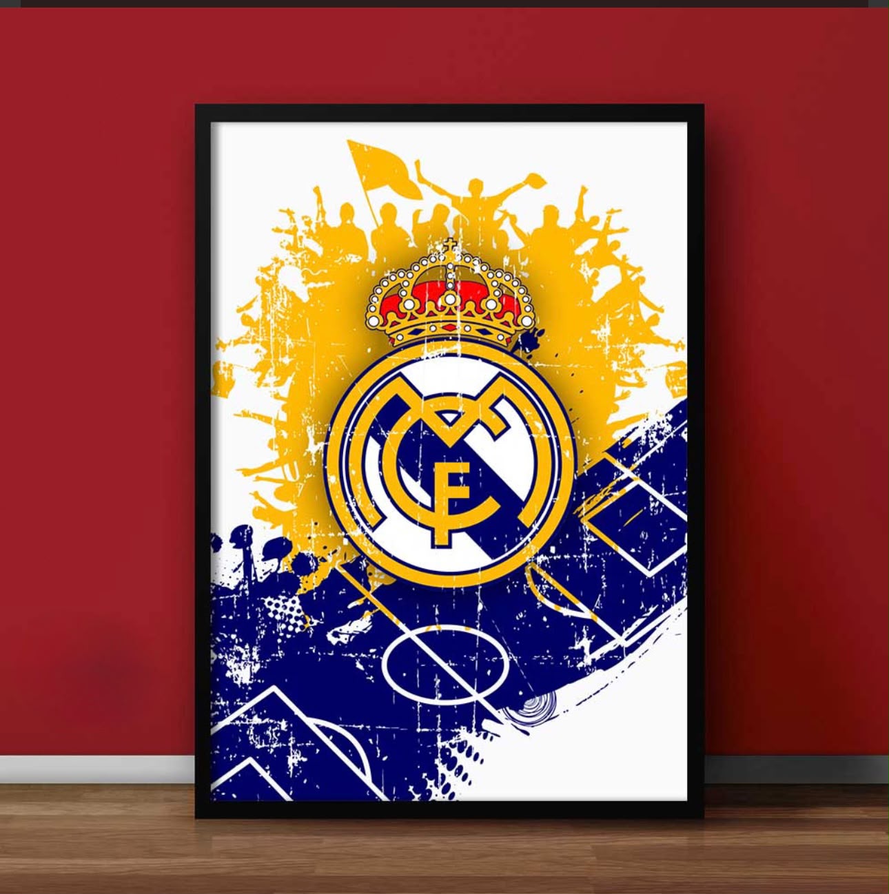 Real Madrid Crest Canvas Wall Art