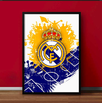 Real Madrid Crest Canvas Wall Art