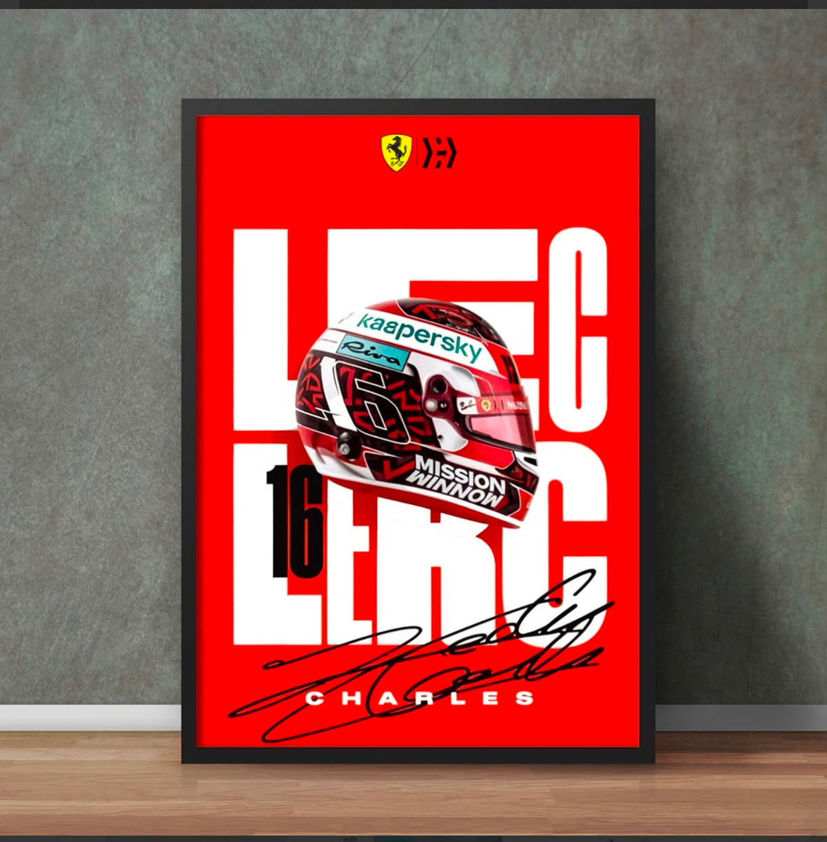 Charles Leclerc Formula 1 Canvas Wall Art