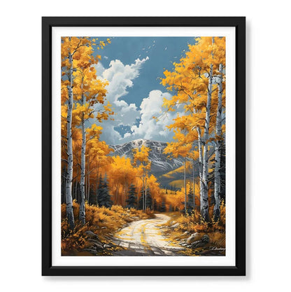 Autumn Forest Path Canvas Wall Art