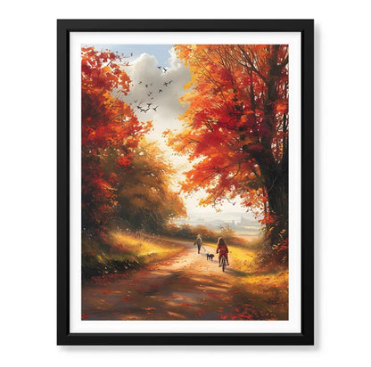Autumn Sunset Trail Canvas Wall Art